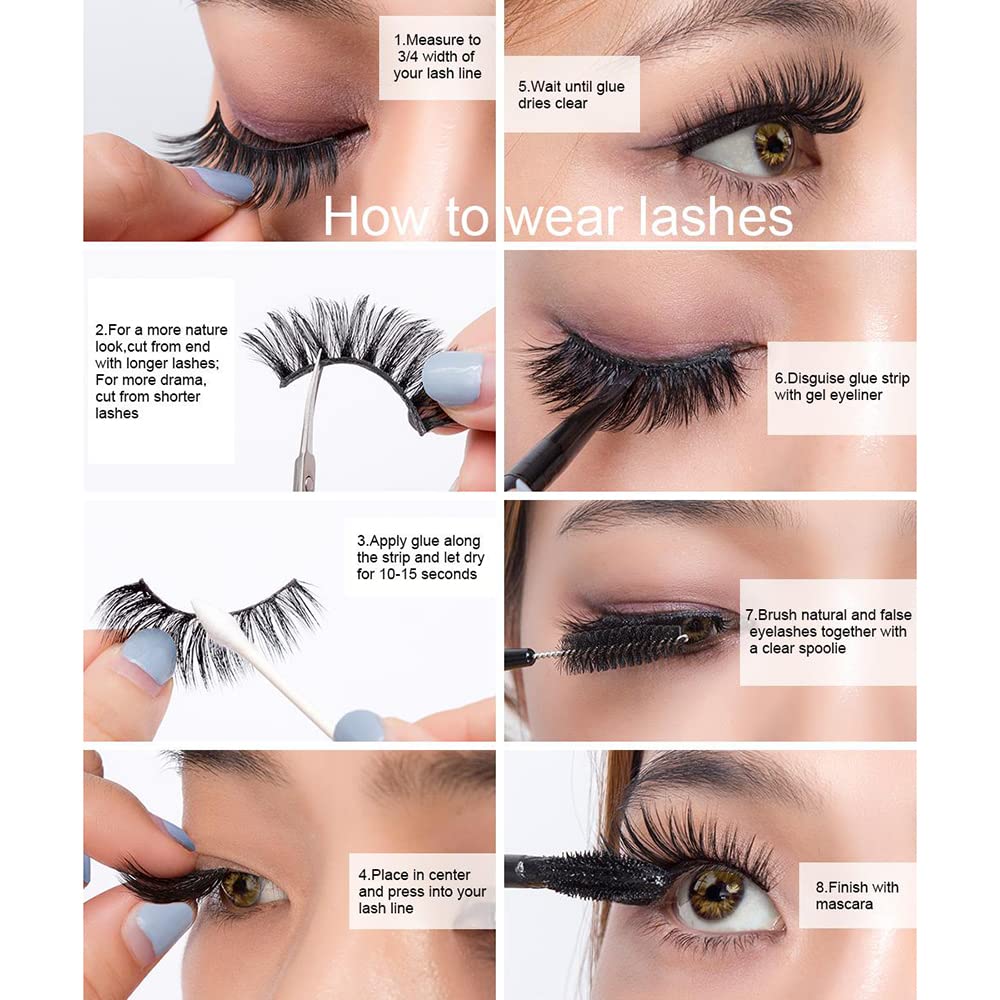 MAYCREATE Magnetic False Eyelash and Eyeliner Kit, 3D Faux Eye Lashes Natural Reusable Lashes, with One Application Tweezer Set No Glue Needed Eyelashes Kit Tools (3 Pairs) MAYCREATE Magnetic False Eyelash and Eyeliner Kit, 3D Faux Eye Lashes Natural Reusable Lashes, with One Application Tweezer Set No Glue Needed Eyelashes Kit Tools (3 Pairs)